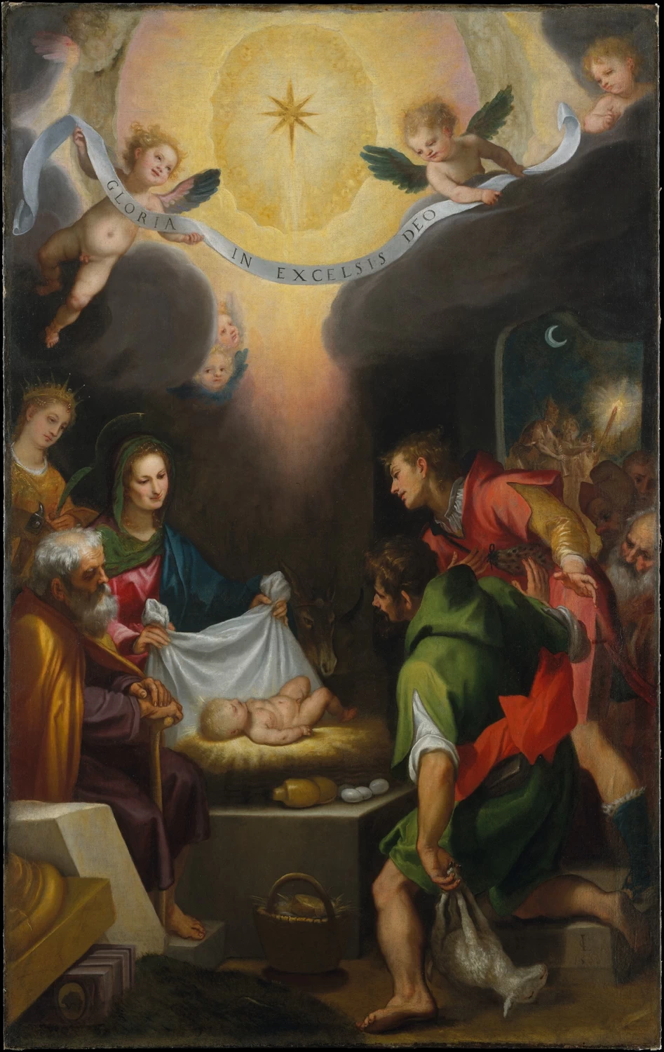 L'adorazione dei pastori con Santa Caterina d'Alessandria - Metropolitan Museum of Art, New York